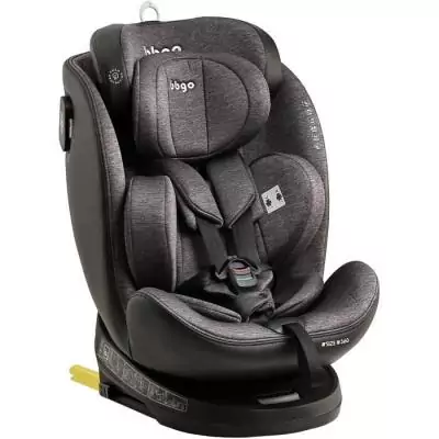 Siege-auto pivotant BBGO - Wondersafe - Gris - Fibre bambou - I-SIZE - ISOFIX