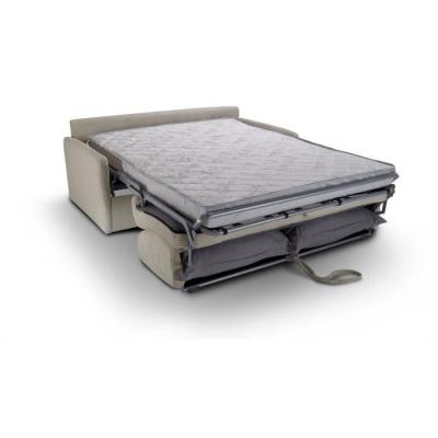 Canapé convertible express 3 places LINCOLN - Tissu Beige