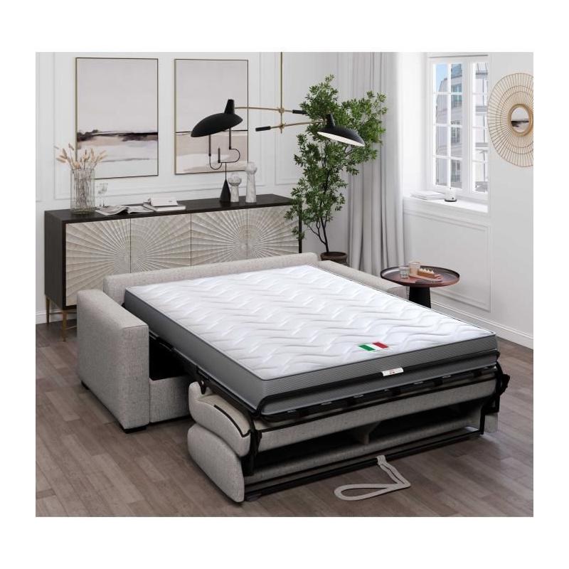 Canapé convertible express 3 places - Tissu como 20 ASH