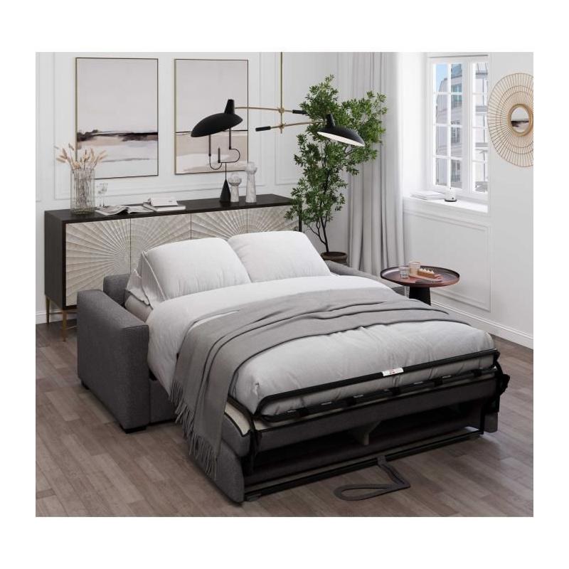 Canapé convertible express 3 places - Tissu como Graphite