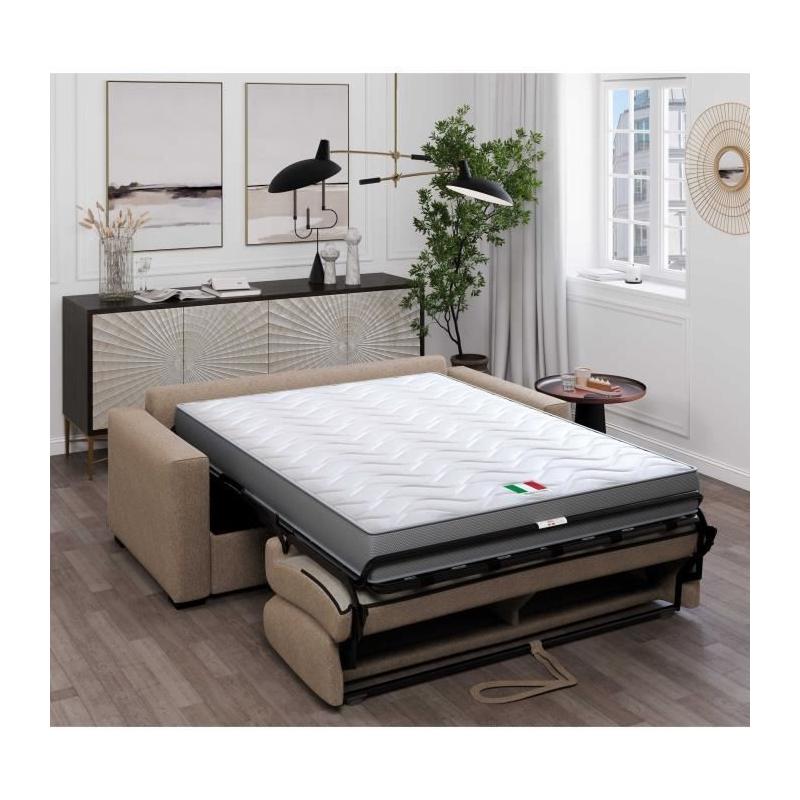 Canapé convertible express 3 places - Tissu como 5 Antelope