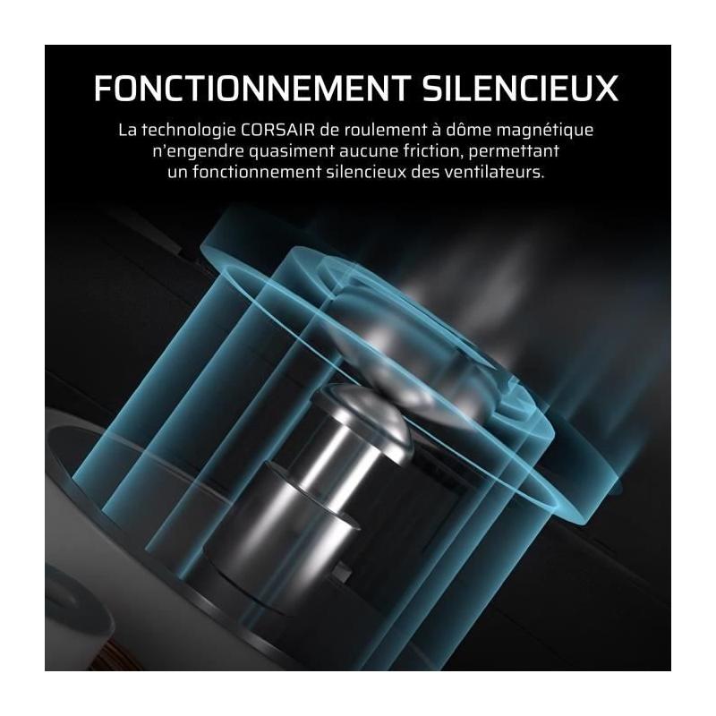 Ventilateur PWM 140mm - CORSAIR - RS140: Refroidissement efficace & silencieux