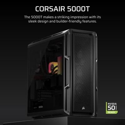 Boîtier PC CORSAIR Série 5000T Noir - Moyen tour