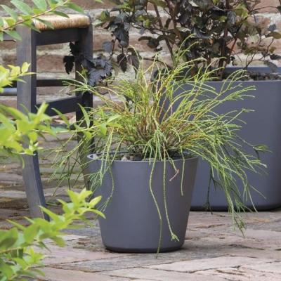 Pot de fleurs DEROMA Origin 11 L Gris - Style et qualité pour vos plantes