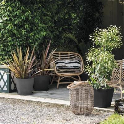 Pot de fleurs DEROMA Origin 24 L Anthracite : élégance et modernité