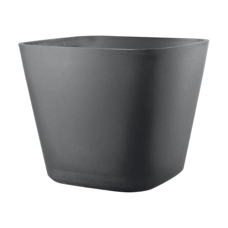 Pot de fleurs carré DEROMA Origin 12 L Gris