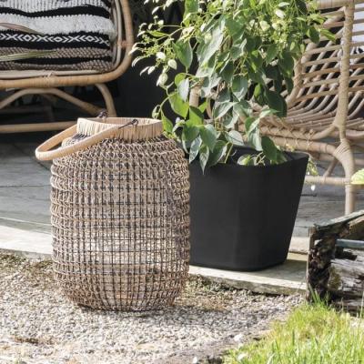Pot de fleurs carré DEROMA Origin 30 L Anthracite