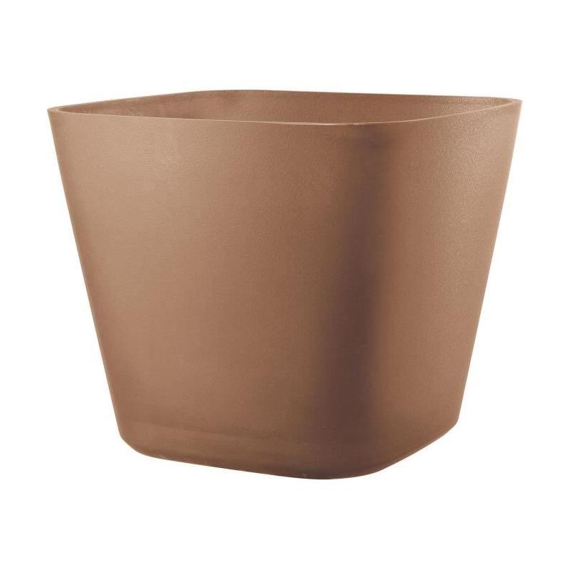 Pot de fleurs carré DEROMA Origin 12 L - Terre cuite