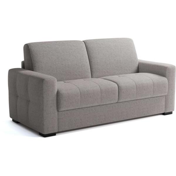 Canapé convertible express - 3 places - EUREKA - Tissu como 22 ASH - 200 x 102 x 95 cm