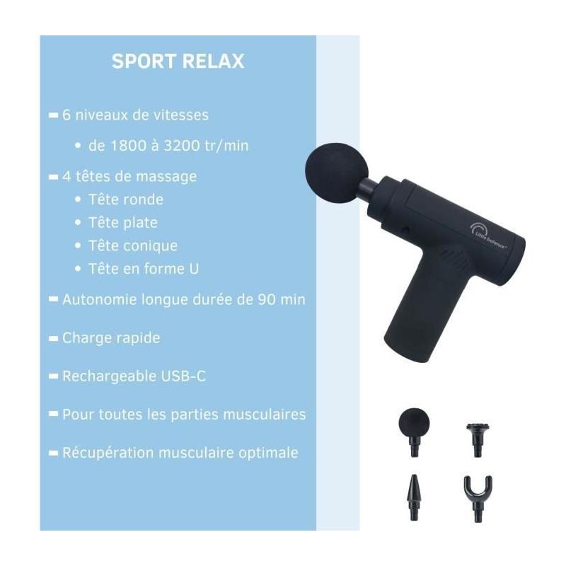 Pistolet massant Little Balance - Sport Relax - 6 vitesses