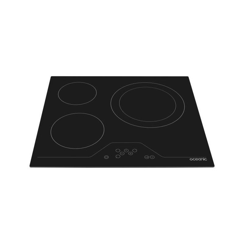 Plaque de cuisson vitrocéramique OCEANIC OCEATV3Z60B - 3 foyers - noir