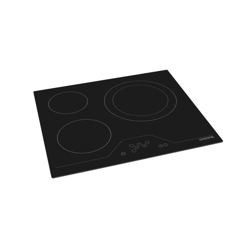 Plaque de cuisson vitrocéramique OCEANIC OCEATV3Z60B - 3 foyers - noir