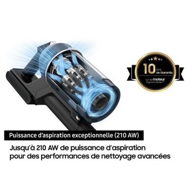 Aspirateur Balai SAMSUNG Jet 85 Complete: 210 AW, 60 min autonomie
