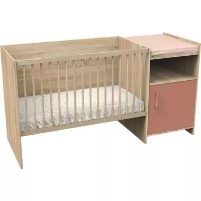 Lit combiné évolutif 90x190 cm CHARLIE - SAUTHON - Terracotta Lit combiné évolutif 90x190 cm CHARLIE - SAUTHON - Terracotta