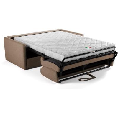 Canapé convertible express 3 places - Design compact - Tissu Antelope
