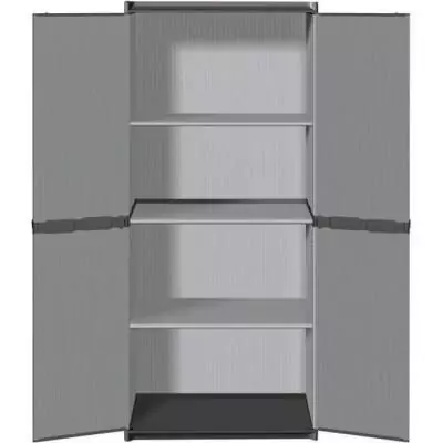 Armoire de rangement haute en résine TOOD - Gris