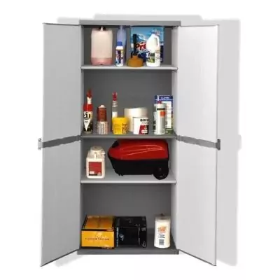 Armoire de rangement haute en résine TOOD - Gris