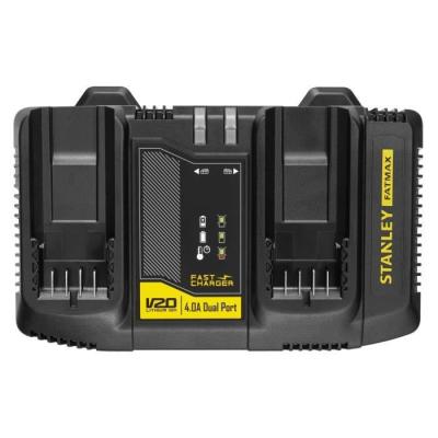 Double Chargeur 18V 4A Compatible avec Batteries Gamme V20 - STANLEY FATMAX
