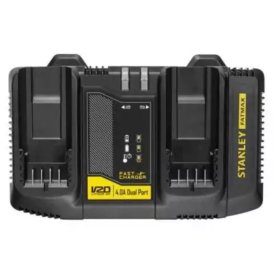 Double Chargeur 18V 4A Compatible avec Batteries Gamme V20 - STANLEY FATMAX Double Chargeur 18V 4A Compatible avec Batteries Gamme V20 - STANLEY FATMAX