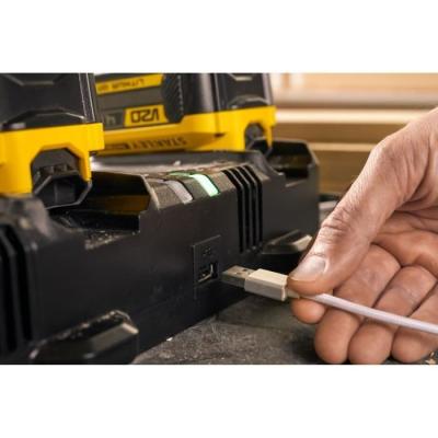 Double Chargeur 18V 4A Compatible avec Batteries Gamme V20 - STANLEY FATMAX