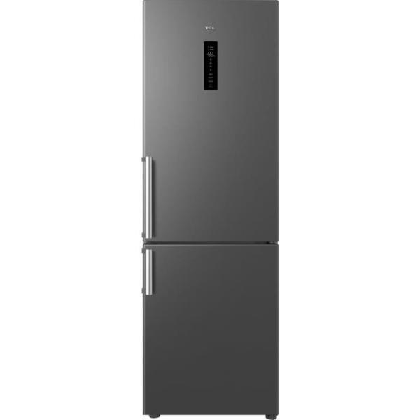 Réfrigérateur combiné - TCL - RP318BSE2 - 2 portes - Classe E - 318 L - 59,5 x 63 x 185 cm - Gris Quartz