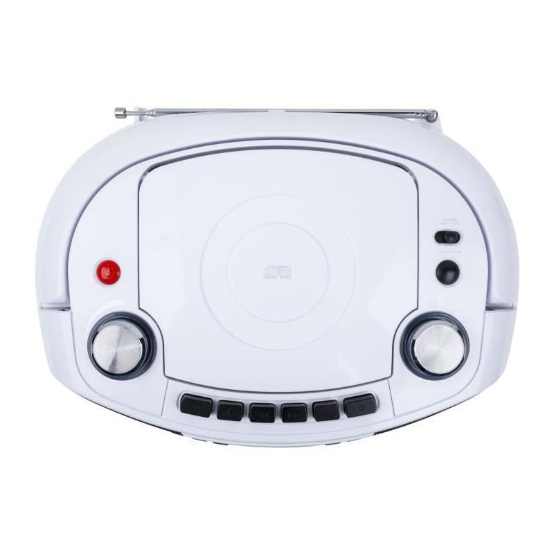 Lecteur CD/Cassette portable Thomson RK201CD - Blanc