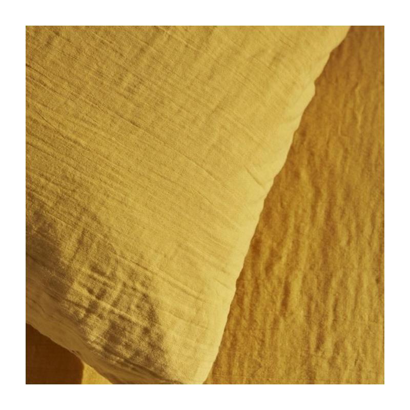 Parure de lit TODAY 2 personnes - Gaze de coton - Ocre