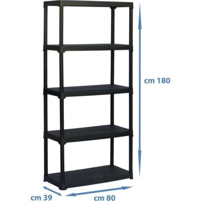 Etagère plastique TOOD 5 tablettes - Pratique et solide!