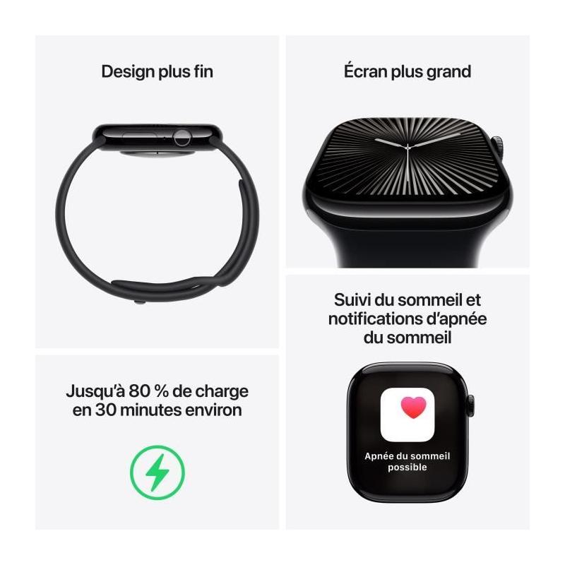 Montre Apple Watch Series 10 - Titanium Slate - 46mm - Bluetooth & Cellular