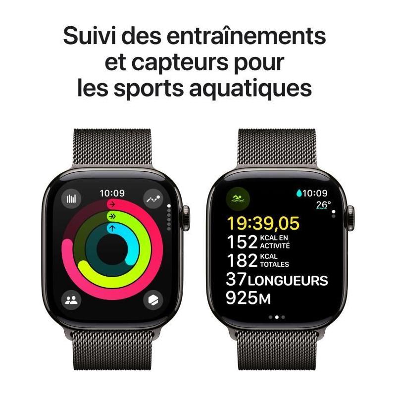 Montre Apple Watch Series 10 - Titanium Slate - 46mm - Bluetooth & Cellular