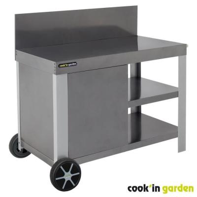 Desserte de jardin Nova 110 - 100% métal et crédence