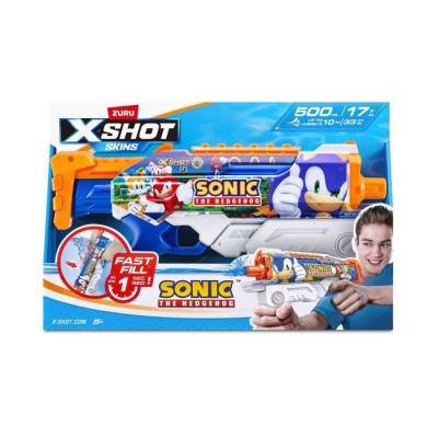 Pistolet à eau ZURU X-SHOT Skins Sonic Hyperload - Rafale en 1 sec