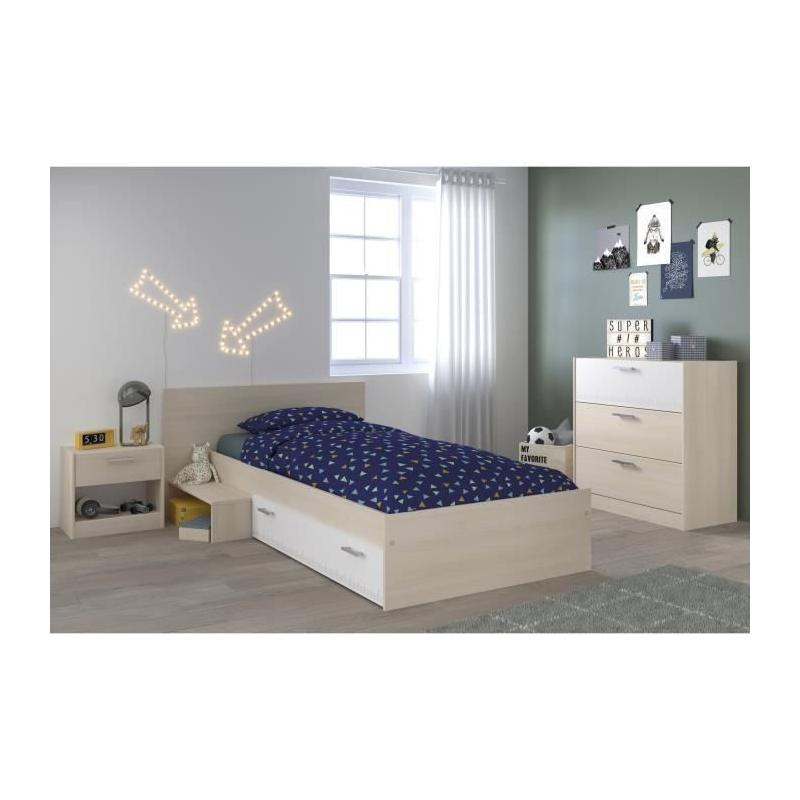 Chambre Enfant Contemporaine Acacia Clair et Blanc - CHARLEMAGNE