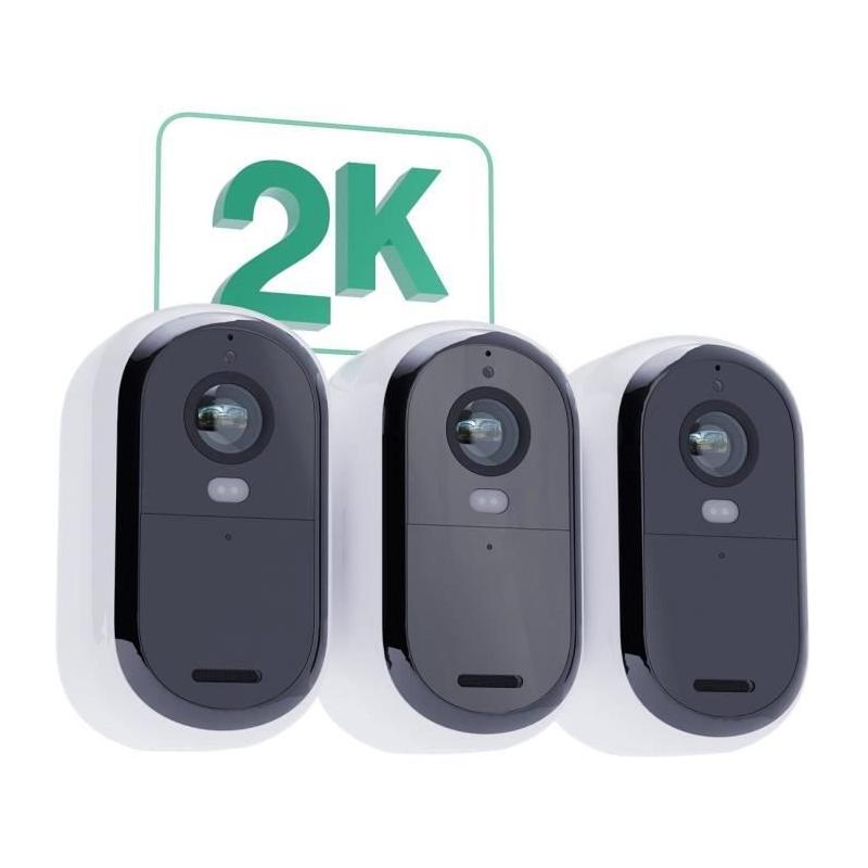 Caméra de sécurité connectée ARLO Essential2 - Pack 3 - Vision nocturne couleur