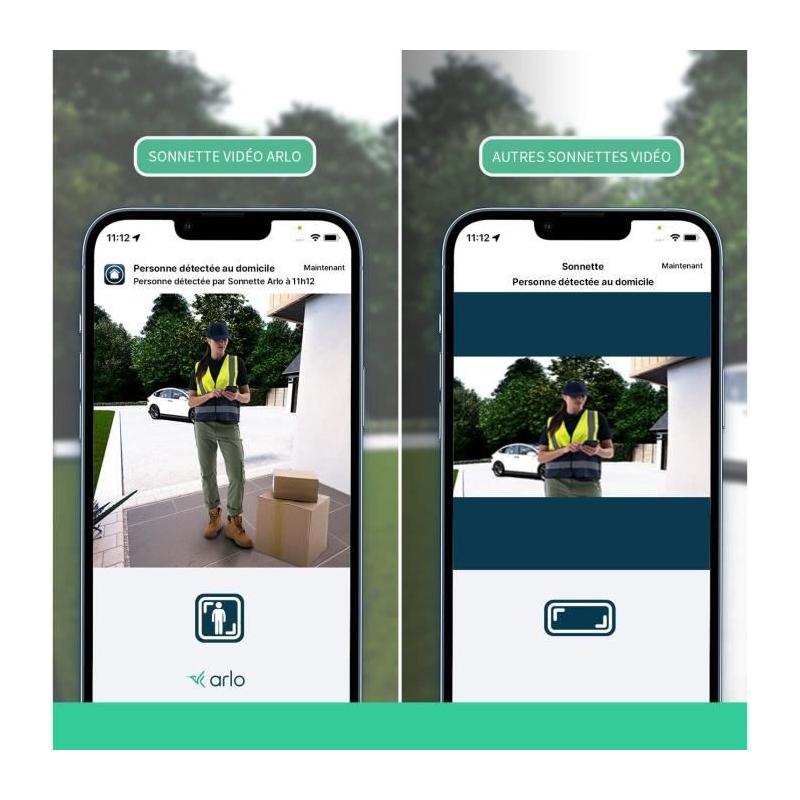 Sonnette Vidéo ARLO: Connexion WiFi directe & Sirene intégrée