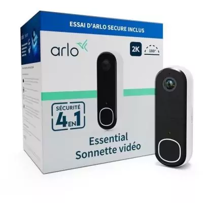 Sonnette Vidéo ARLO 4 en 1 avec Wi-Fi Direct et Sirene Intégrée
