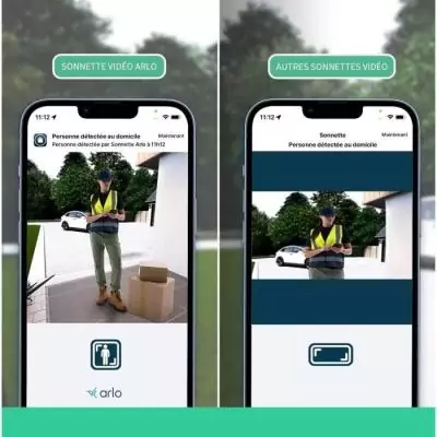 Sonnette Vidéo ARLO 4 en 1 avec Wi-Fi Direct et Sirene Intégrée
