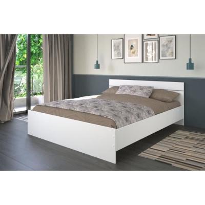 Lit adulte BOSTON 160x200 - Blanc éclatant - Fabriqué en France