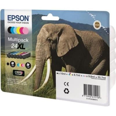 Encre EPSON Multipack 24 XL Eléphant pour Imprimante
