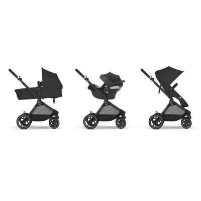 Pack Poussette Trio CYBEX EOS BLACK Moon Black : 2en1 avec siège auto Aton B2 i-size