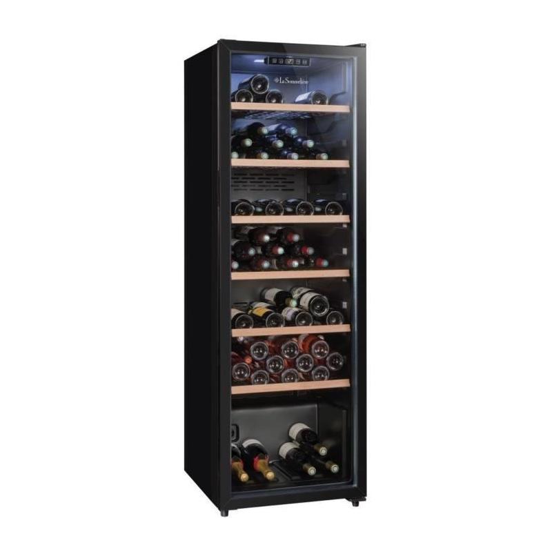 Cave à vin de vieillissement La Sommelière - 147 bouteilles - Porte vitrée - Noir