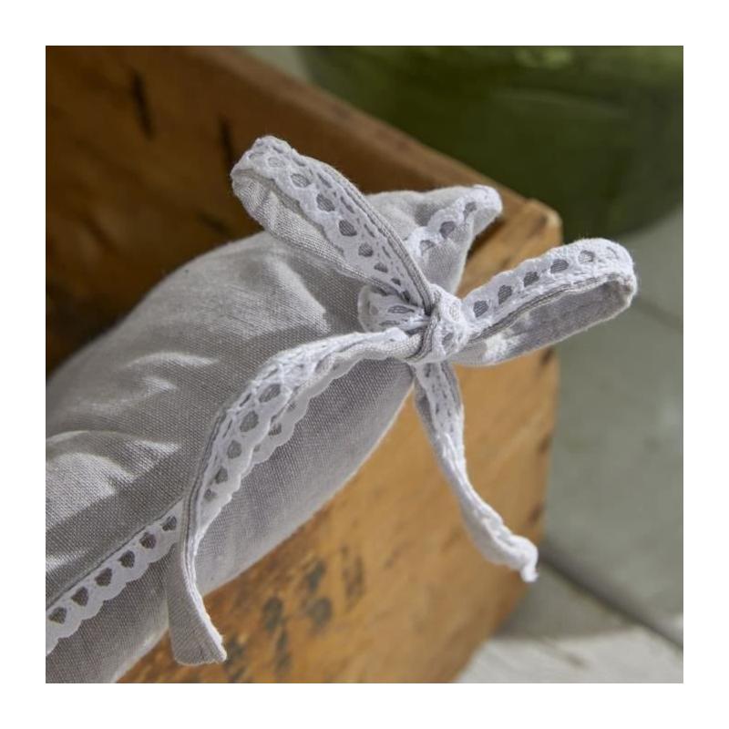 Assise matelassée - TODAY - CHARME Chambray x Petite Broderie - 40 x 40 cm