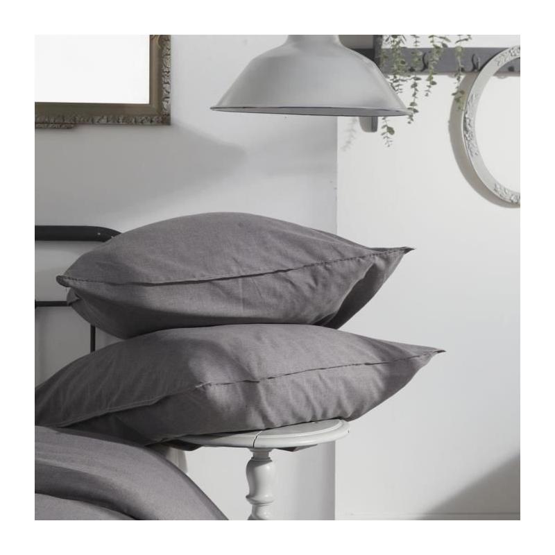 Housse de couette TODAY CHARME Chambray Gris foncé Capucine