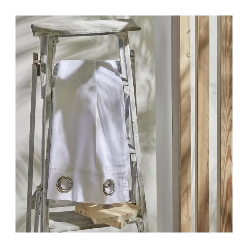 Voilage CHARME - oeillets slub craie - 140 x 240 cm