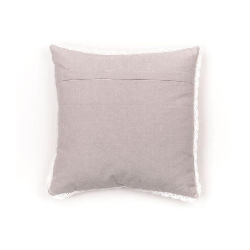 Coussin de chaise - Chambray x Dentelle Berenice - 40 x 40 cm - Aujourd'hui