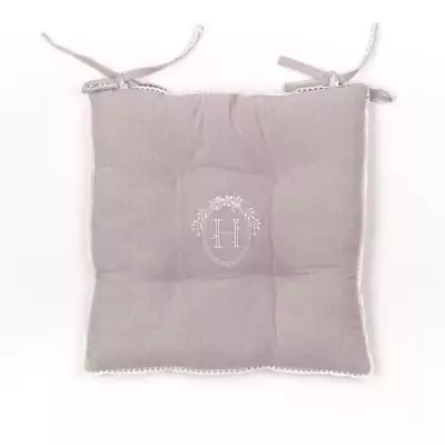 Assise matelassée TODAY CHARME Chambray x Petite Broderie Berenice - 40 x 40 cm