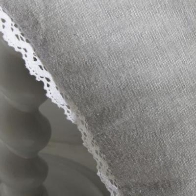 Coussin Charme Chambray x Dentelle Capucine - 40 x 40 cm