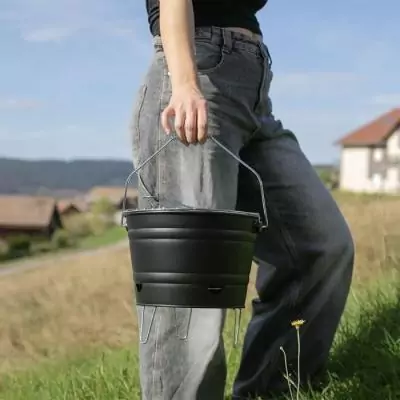 Barbecue à charbon portable - LIVOO - Inox - Ø27 cm - Hauteur 24 cm