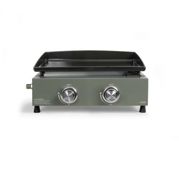 Livoo Plancha gaz 5000w plaque acier émaillé 45.5x35.5cm - DOC323