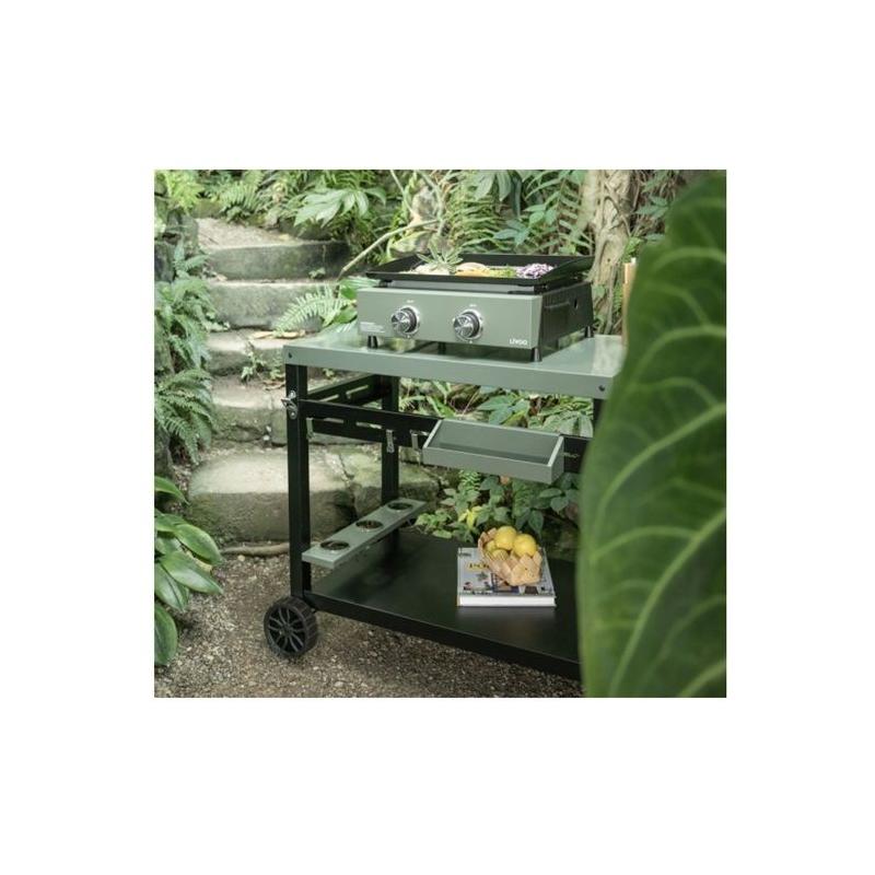 Livoo Plancha gaz 5000w, plaque émaillée, 45.5x35.5cm - DOC323
